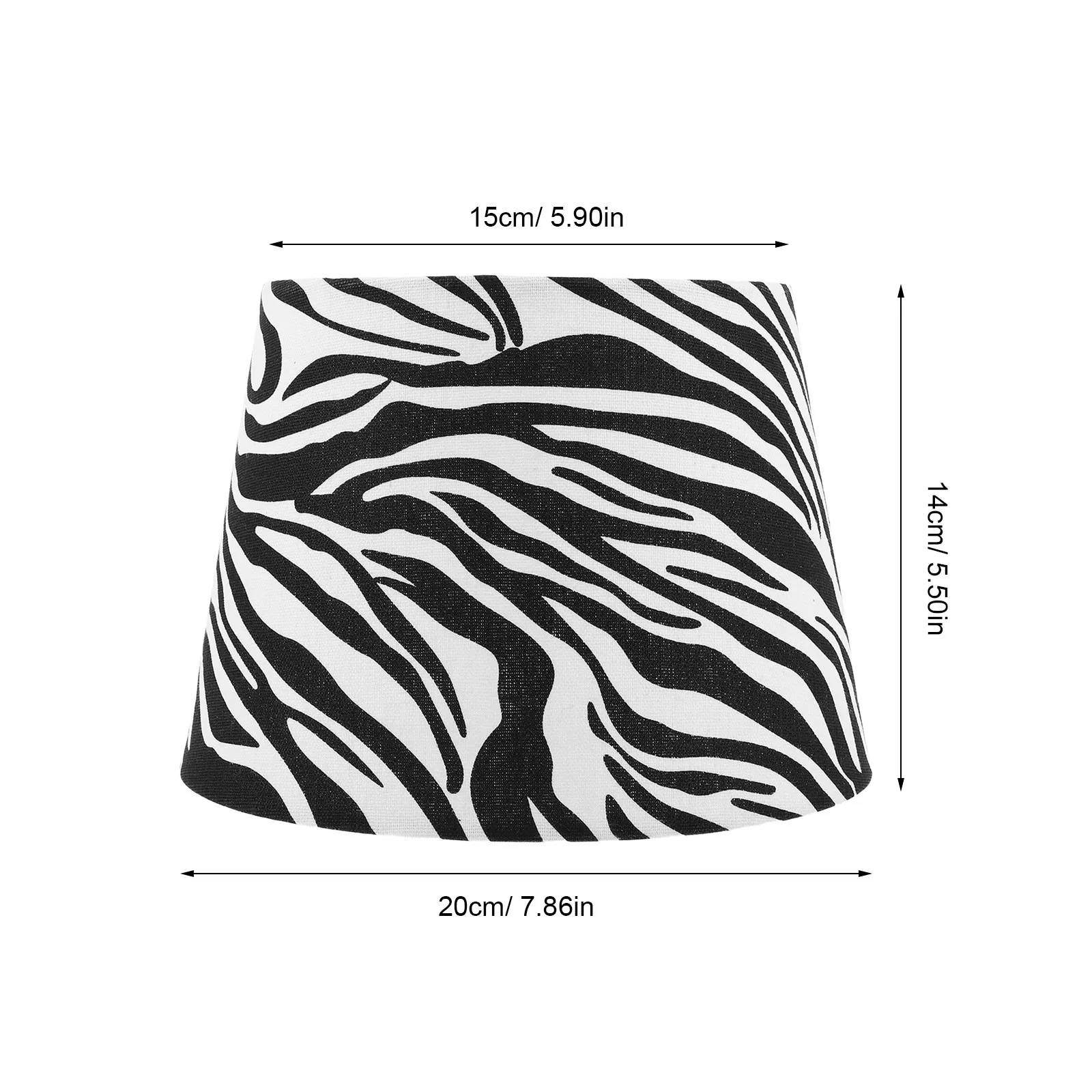 Replacement Fabric Lampshade Zebra Pattern Drum Style for Table Lamps Small Lamp Shade Living Room Bedroom Desk Soft Ambient