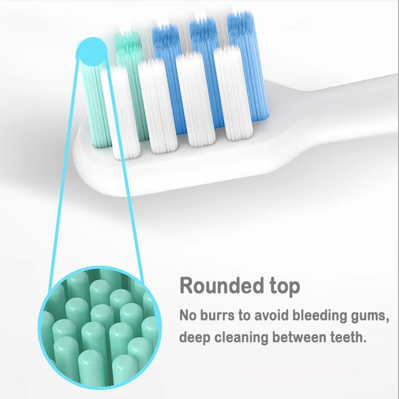 Testine di ricambio da 4 pezzi per testine per spazzolino elettrico DR.Bei C1 C2 E0 S7 Sonic con setole morbide