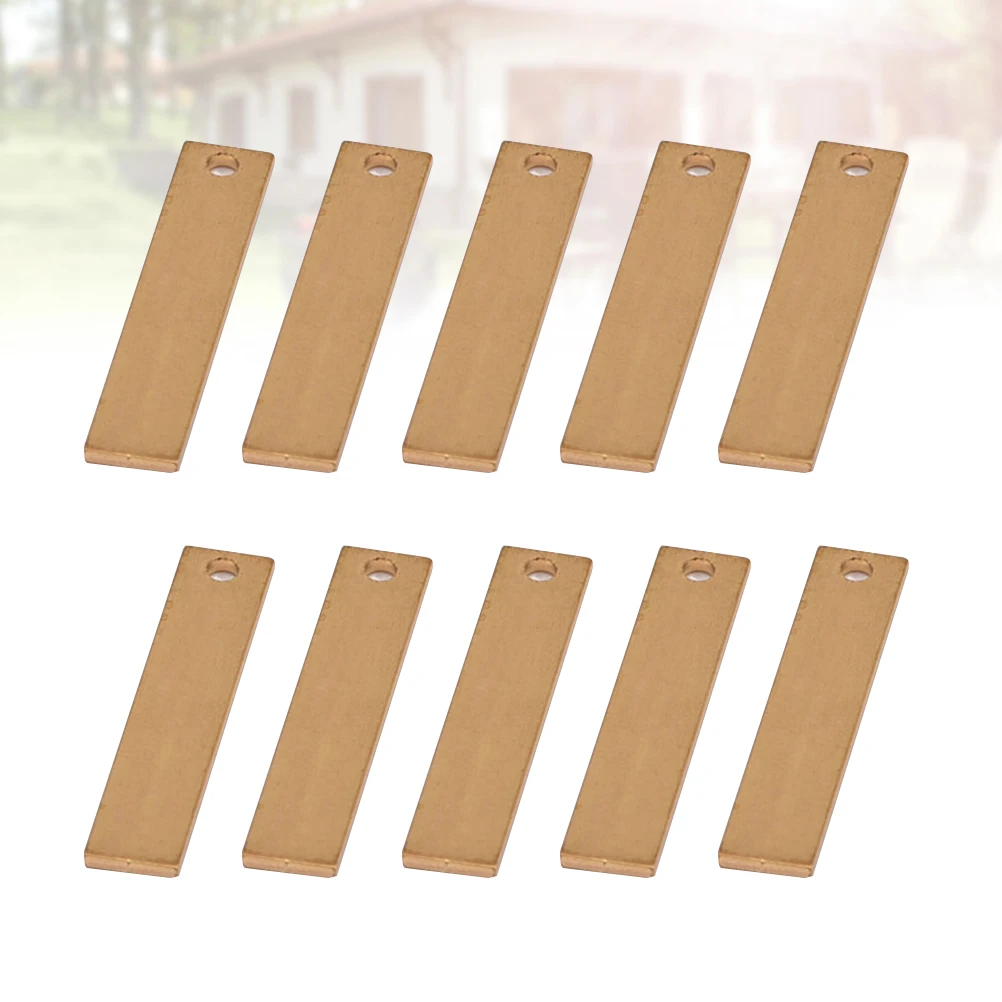 

50pcs Copper Slices Diy Jewelry Charms Durable Brass Pendant For Necklace Bracelet Keychain Dangle Scrapbooking Projects