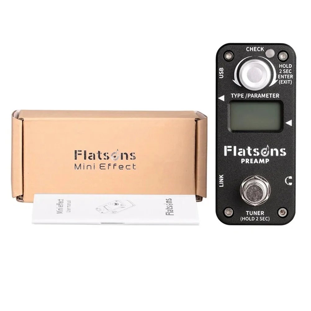 

Flatsons Preamp Electric Guitar Effects Pedal Mini Pedal for Electric Guitar Clears Distortion Overload Heavy Metal Tuning Meter