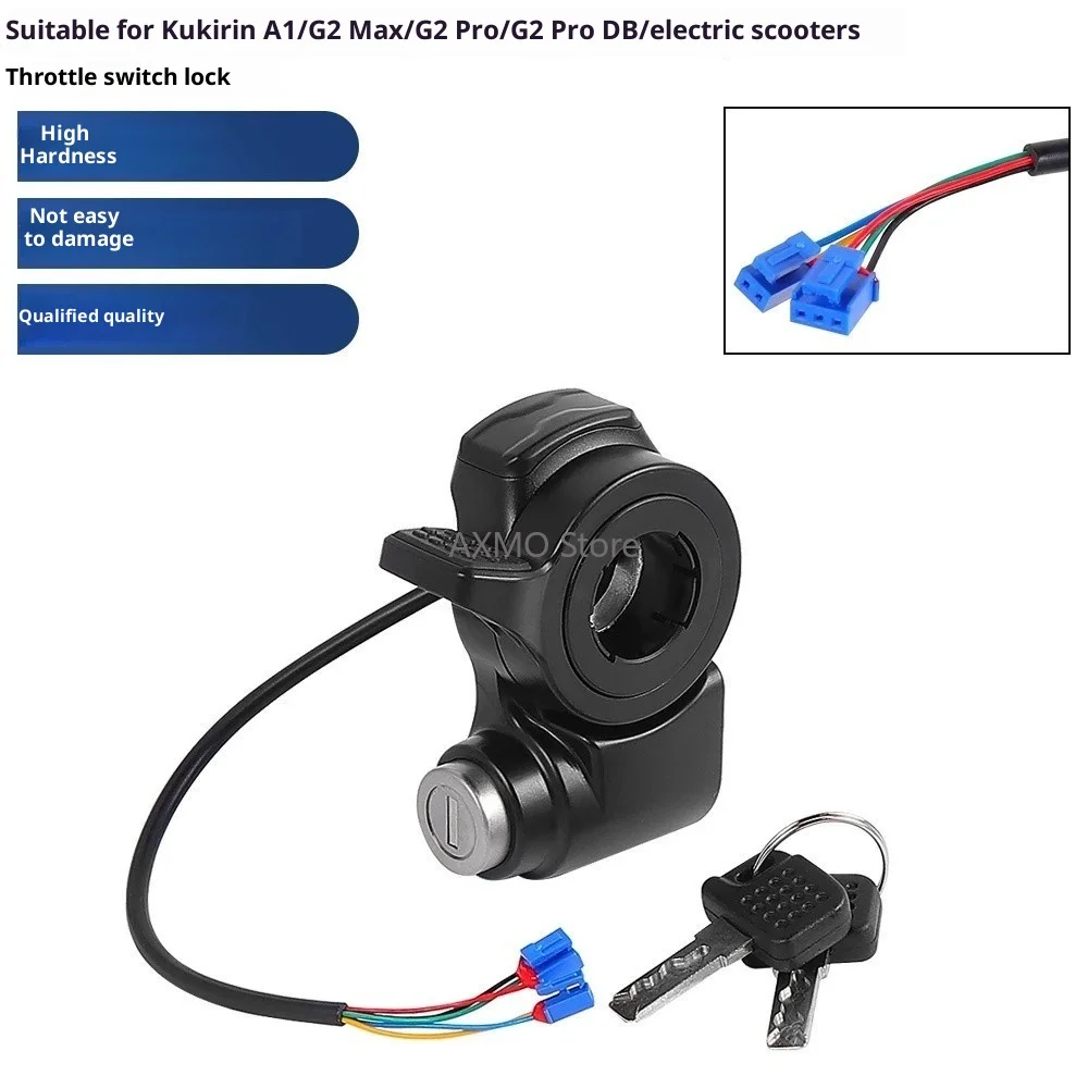 

Дроссельная заслонка с ключом, 2-контактный электрический замок для KuKirin A1/G2 Max/G2Pro, электрический скутер, скоростная дроссельная заслонка, переключатель акселератора, часть блокировки