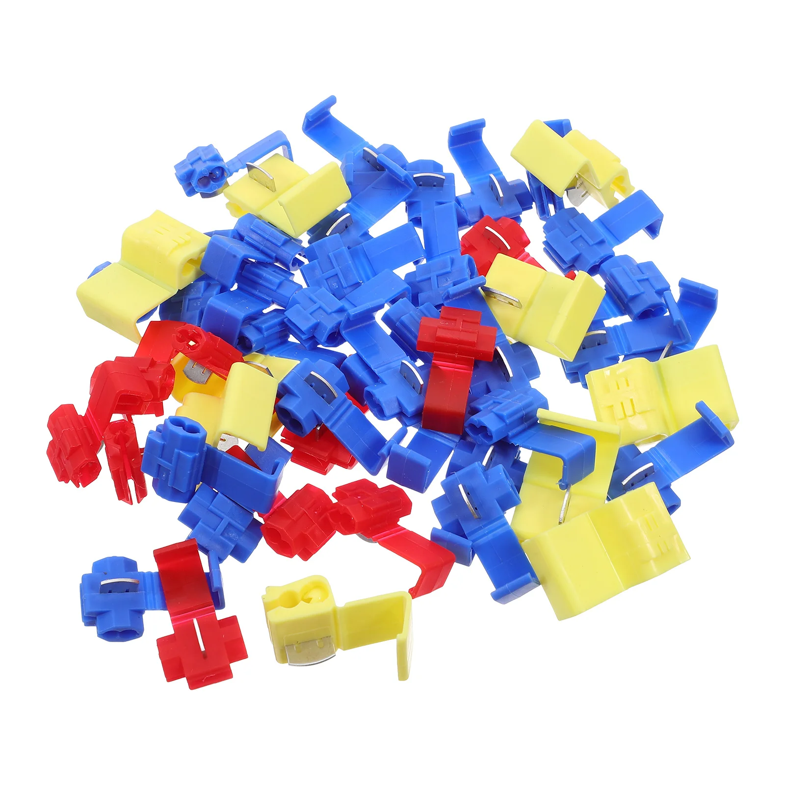 

50Pcs Electrical Wire Connectors T-Tap Quick Connect Insulated Durable Stable Various Current Requirements Wire Tap Connectors