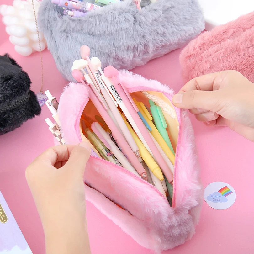 Cute Pencil Case Estuches Escolares Pencil Box Korean Stationery Large Capacity Pen Case Trousse School Supplies Pencilcase