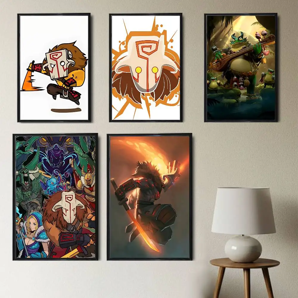 Pudge Invoker Dota 2 Poster Trendy Wall Art For Coffee Office Bar Decoration Best Gift Good Sticker Printed On PP Paper