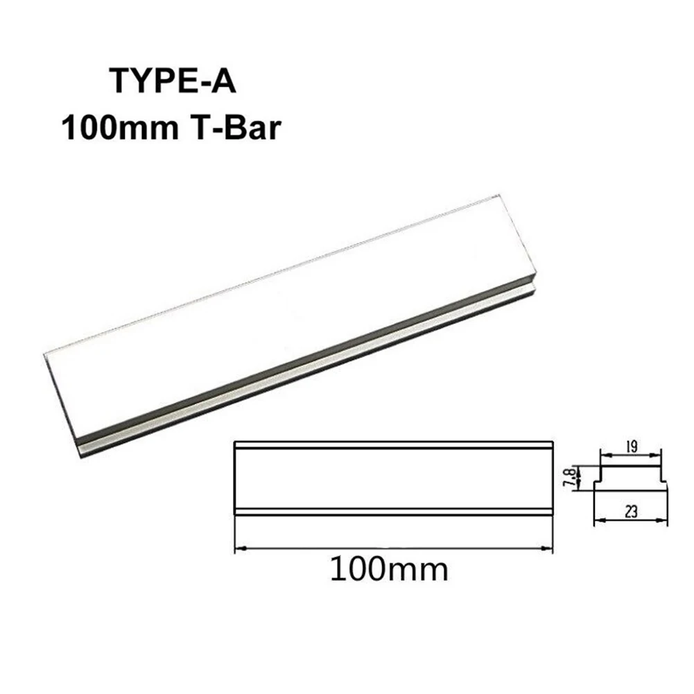 Szablon stolarski ze stopu aluminium, szyna T-aluminiowa o długości 100 mm, materiał ze stopu aluminium, wykwintne wykonanie do piły stołowej.