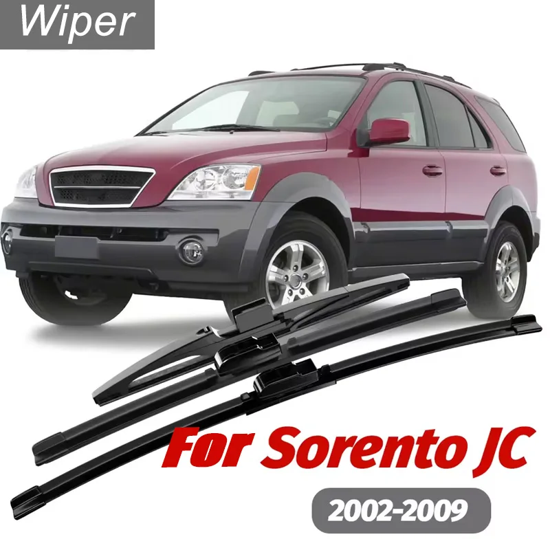 1set Front & Rear Windshield Wiper Blades Windscreen Wipers For KIA Sorento JC 2002-2009 2003 2004 2005 2006 2007 Accessories