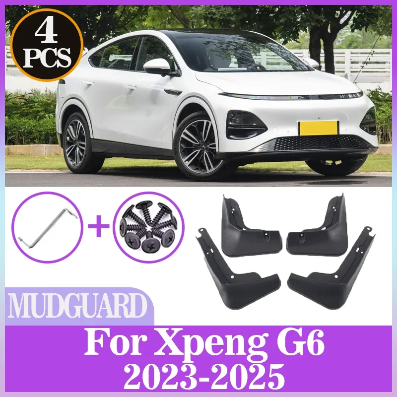 

For Xpeng G6 2023 2024 2025 Mud Flaps 4PCS Anti-splash Car Fender Front Rear Fender Wheel Cover Guard Mudguard Tool Accessorie