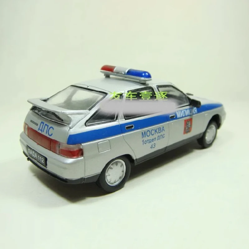 Original 1:43 Scale DEA BA3-2112 Russia Old Police Alloy Car Model Static Collection Decorated Holiday Gifts Toys