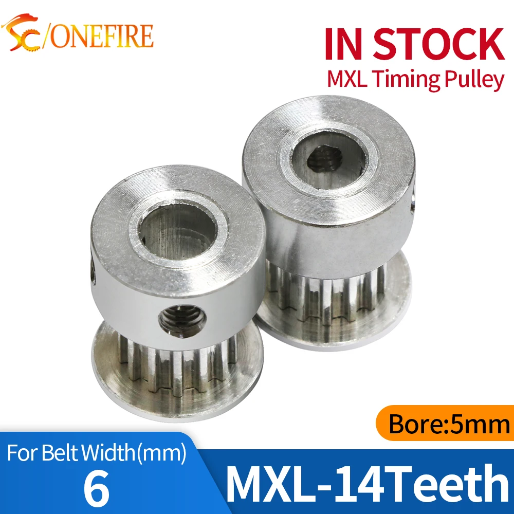 10 PCS/many MXL 14 teeth suitable for belt width 6mm bore 5mm MXL 14 tooth time wheel roller 3 d printer MXL pulley