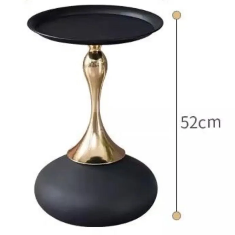 Round Table Coffee Table Simple Modern Creative Side Cabinet Sofa Side Table Balcony Small Table Iron Bedside Table Storage 2024