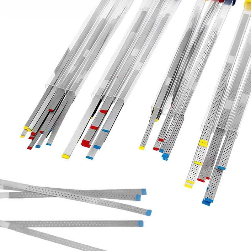 

Полоски для удаления эмали с прилегающих поверхностей, полировочные полоски для ортодонтической обработки и полировки моляров, полировочные полоски для зубов