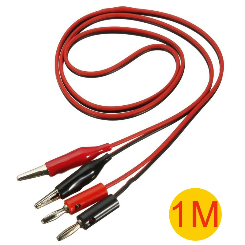 4mm jacaré cilp para plugue banana cabo de teste conector de chumbo testador duplo clipe de crocodilo para multímetro ferramenta de medida