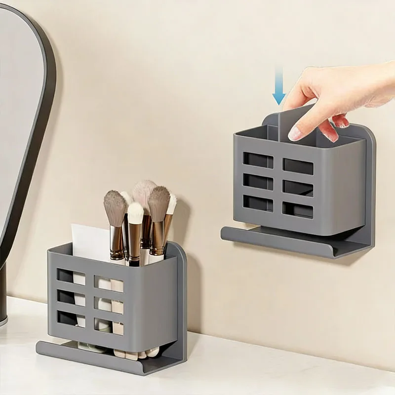 Wandmontierte Aufbewahrungsbox Multifunktionales Organizer-Regal für Badezimmer und Haushalt Ohne Bohren Freistehend & Wandmontiert Abtropfbar