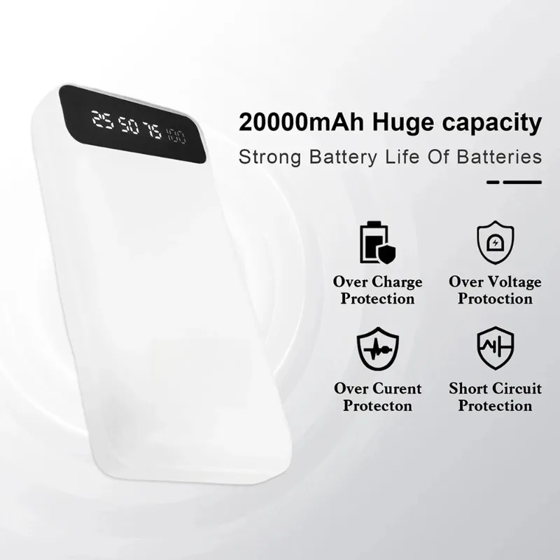 

Power Bank 10000mAh/20000mAh Portable Charging Powerbank Mobile Phone External Battery Charger for iPhone/Samsung/Huawei/Xiaomi