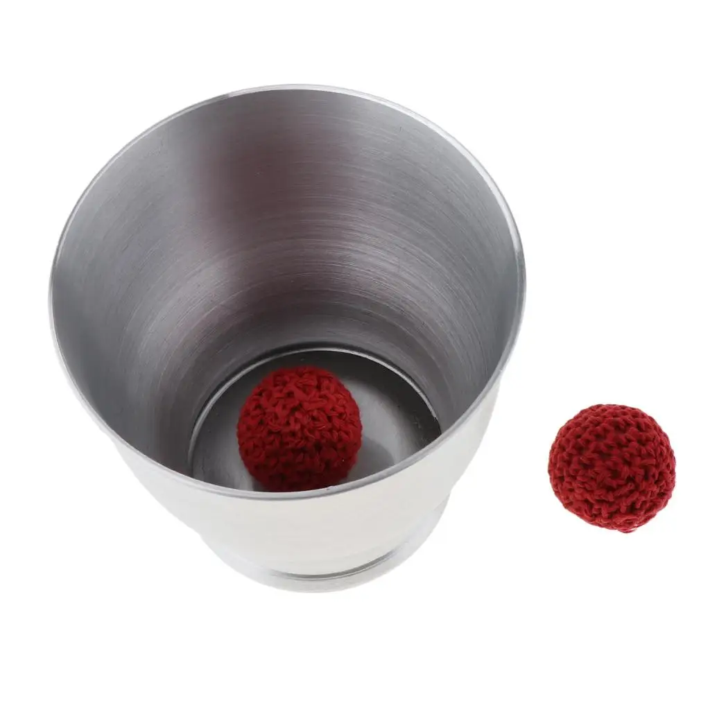 Aluminum Chop Cup Large Size Tricks Cup And Balls, Props with Magnetism Tricks