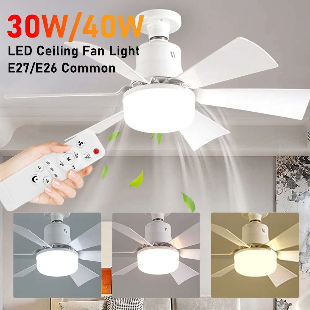 

Потолочный вентилятор Винтовой потолочный вентилятор с дистанционным управлением 3-скоростной светодиодный электрический вентилятор с регулируемой скоростью ветра для кухни, спальни, гостиной