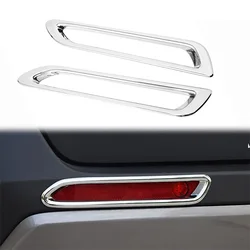 Car Rear Bumper Fog Light Lamp Trim Cover Chrome For Toyota RAV4 2019 2020 2021 2022 2023