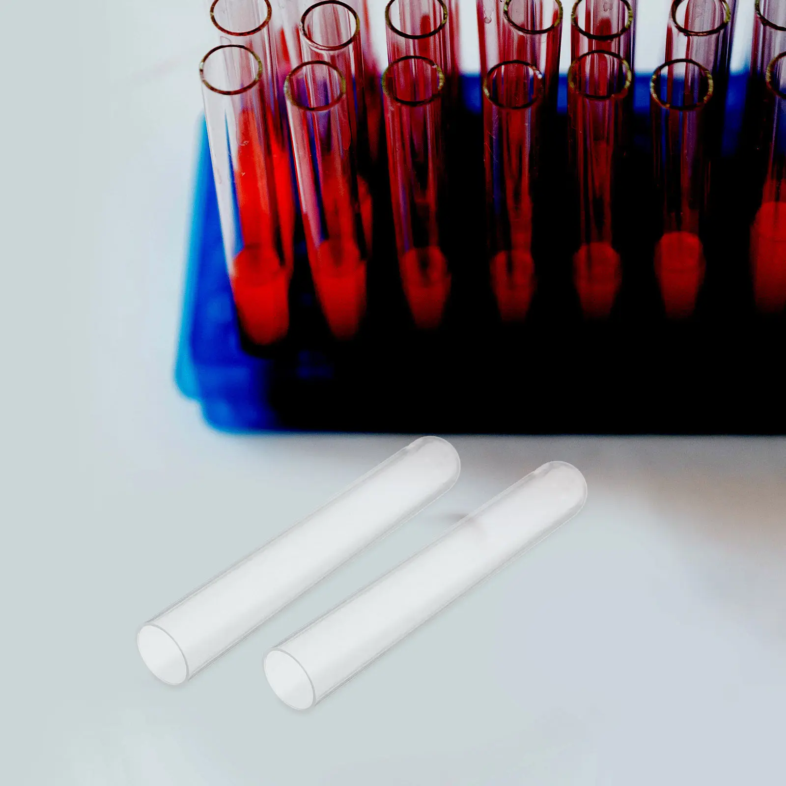 10Pcs Clear Plastic Test Tubes Versatile Multi Purpose for Scientific Experiments Liquid Solid School Travel