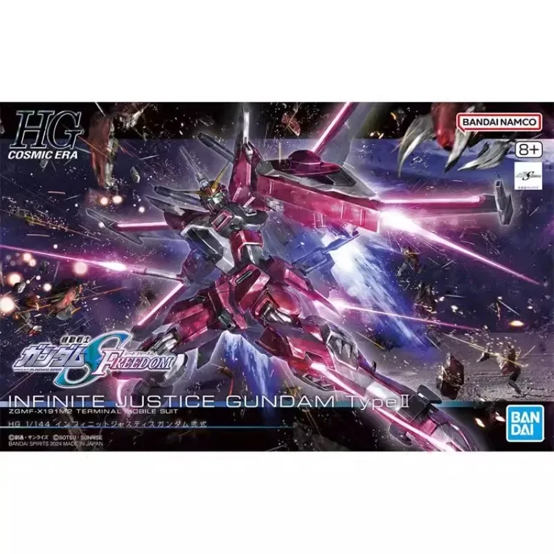 Original Bandai GUNDAM HG 1/144 INFINITE JUSTICE GUNDAM TYPE Assembly Anime Action Figure Model Toys Collection Gifts In Stock