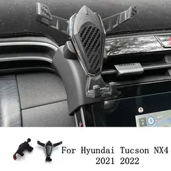 Car Styling Mobile Phone Holder For Hyundai Tucson NX4 TL 2021 2022 Air Vent Mount Gravity Bracket Stand Accessories