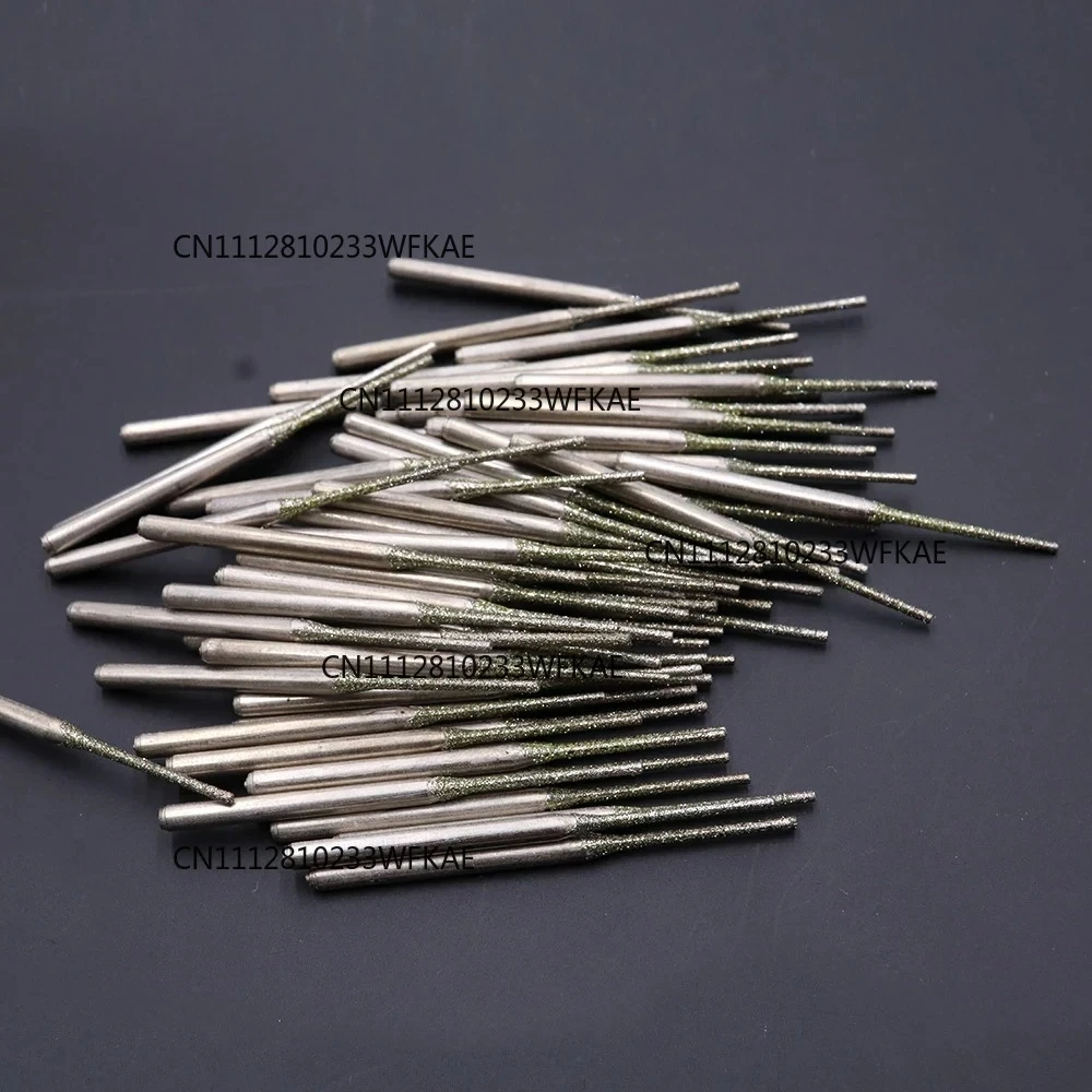 100pcs Ultra-Long 2.35mm Drilling Bits Stoneworking Diamond Tooth Grinding Bits Durable Grinding Needle Diamond Drilling Holes