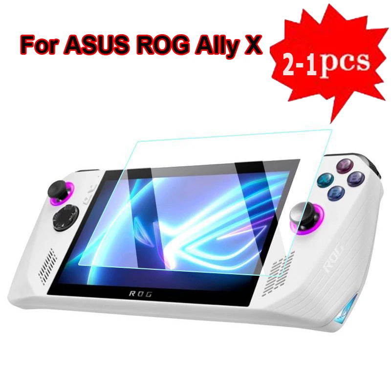 

2-1Pcs Tempered Glass For ASUS ROG Ally X Game Console Cover Screen Protector Case Accessories for ASUS ROG Ally Protective Film