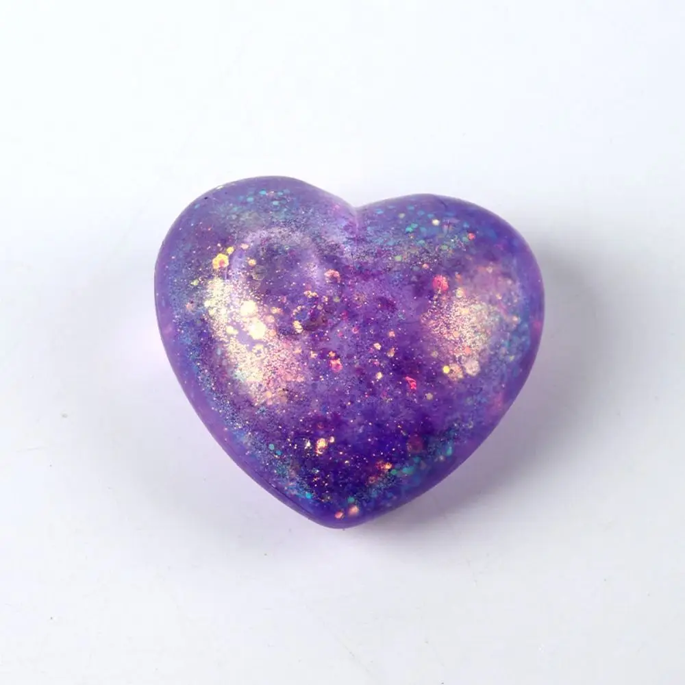 Heart Shape Glitter Squishy Fidget Slow Rebound Soft Core Maltose Sensory Cute TPR Heart Shape Stress Ball Sensory Play
