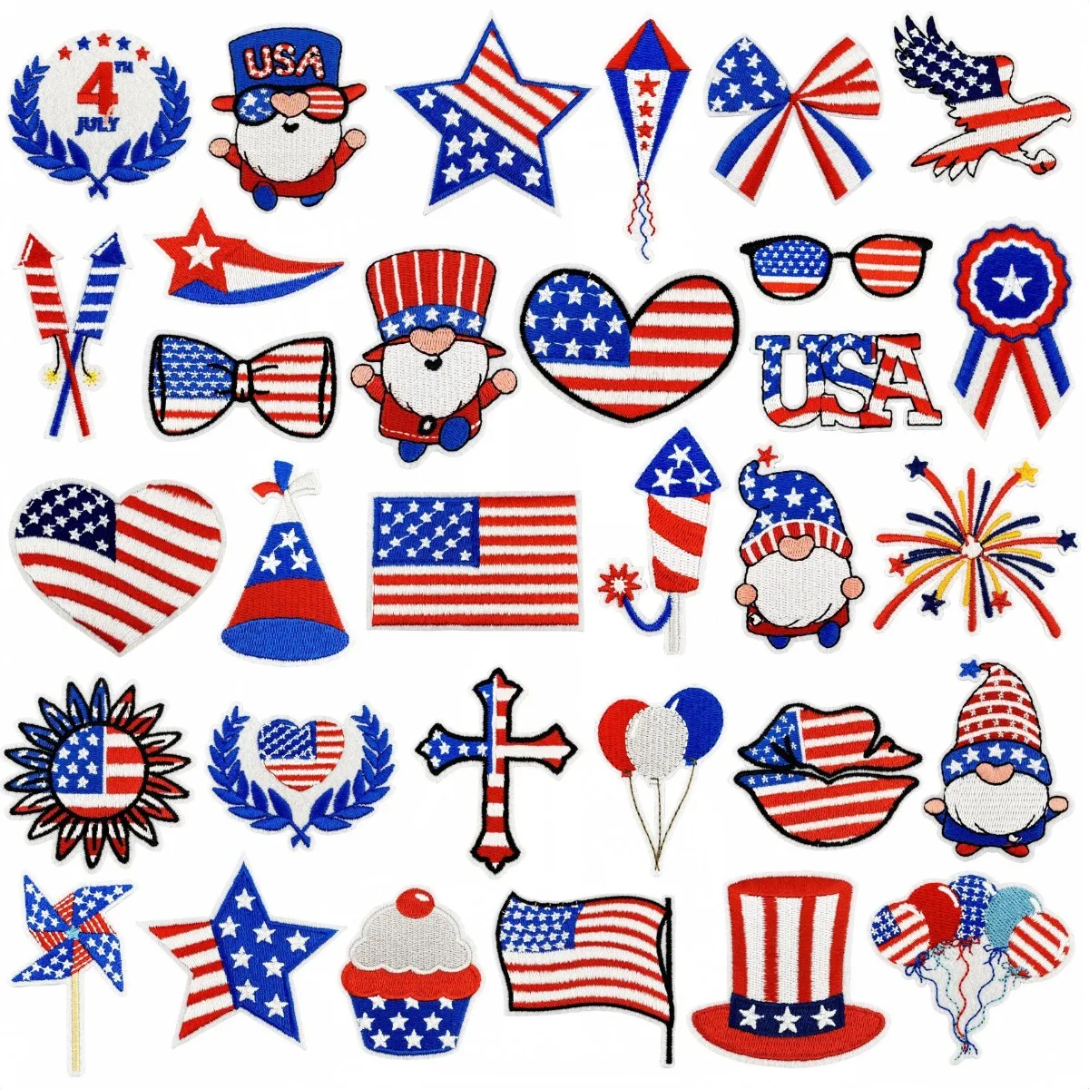 

Cross Border Cartoon Badge Embroidery Pacth Five Pointed Star Decorative Accessories Iron on Patches for Clothes Appliques