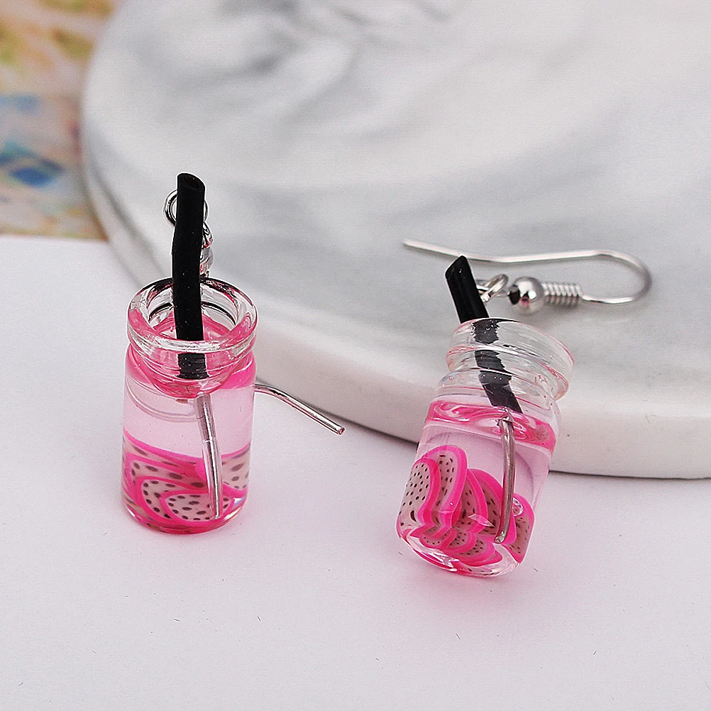 

1Pair Funny Dragon Fruit Earrings Creative Fruit Ear Dangle Women Jewelry Stylish for Shopping Work Party Gift