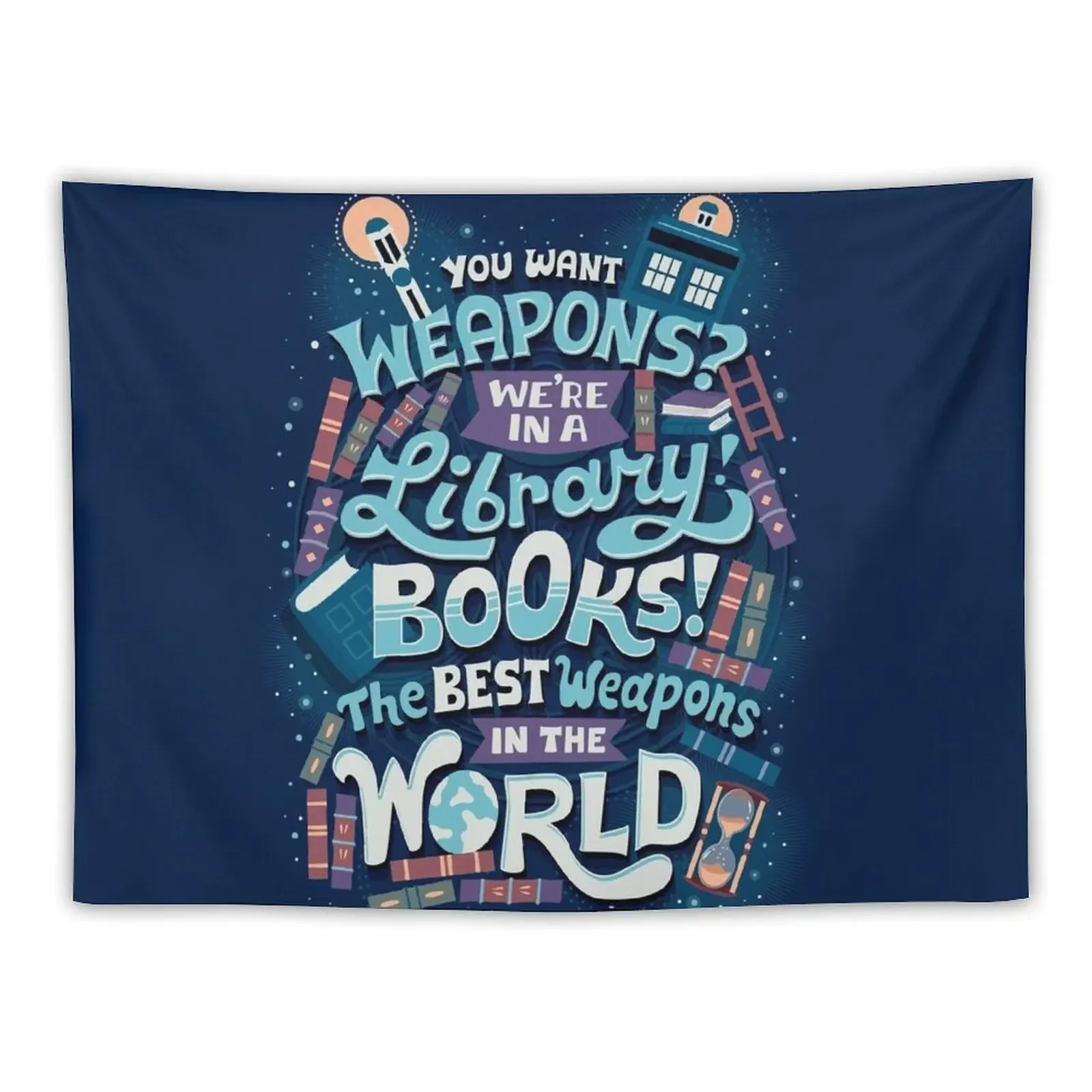 

Books are the best weapons Tapestry Room Decor Aesthetic Room Design Room Ornaments Tapestry