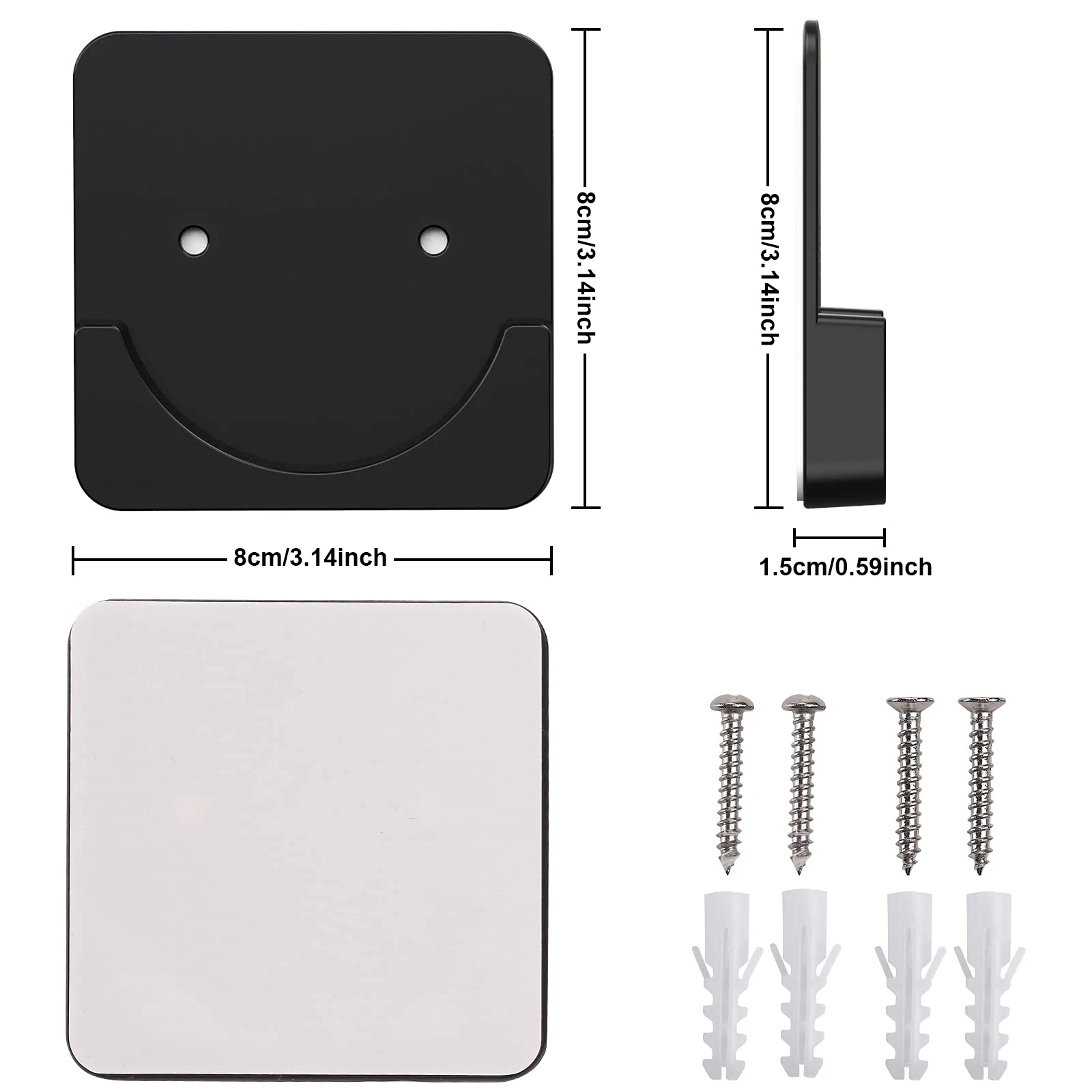 2Pcs No Drill Adhesive Shower Curtain Rod Holder, Self Stick Tension Shower Rod Retainer Mount Fixer view 2