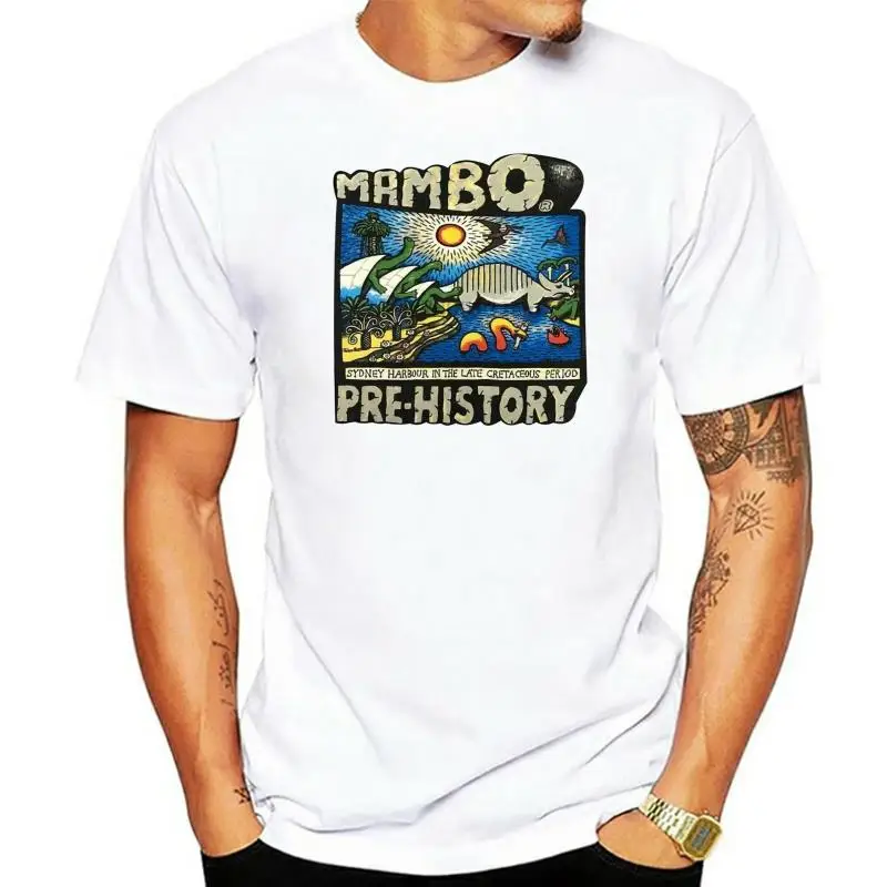 Футболка Mambo &ldquoPre-History&rdquo, футболки для серфинга и серфинга, рубашка с логотипом, размер S-2XL, лучший предмет, футболка из чистого хлопка