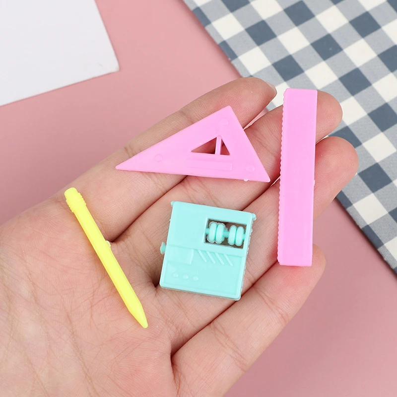 

10Pcs/set 1/12 Dollhouse Mini Colorful School supplies Miniature Accessories