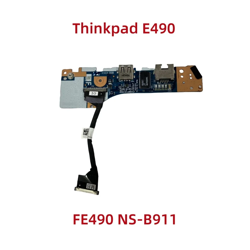 For Lenovo Thinkpad E490 Laptop USB Sub Card Connector Network I/O Board With Cable FE490 NS-B911
