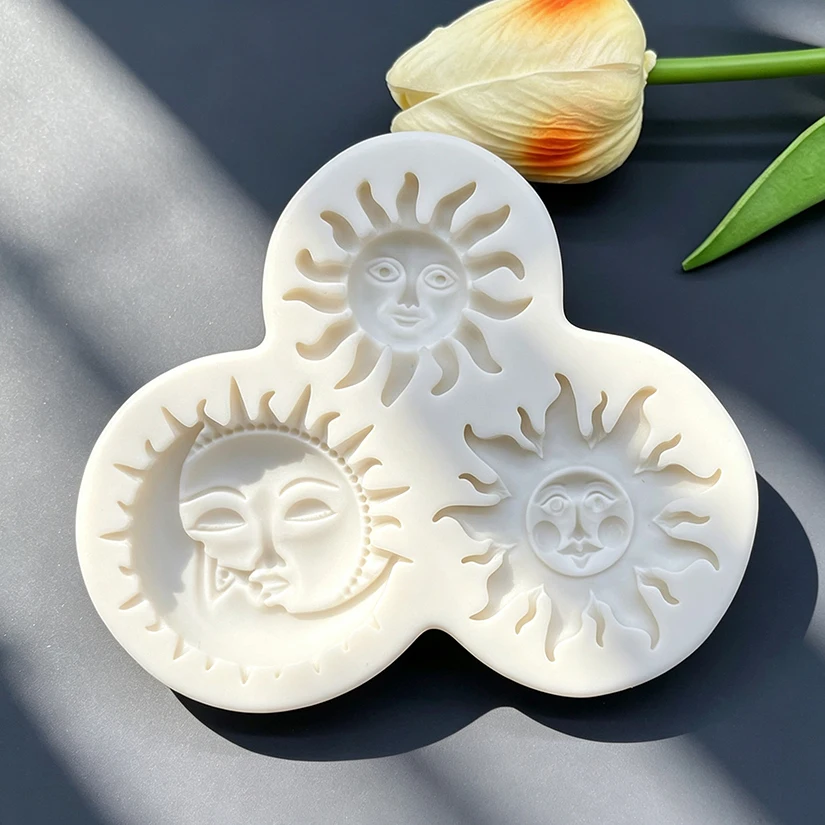 Sun Face Silicone Sugarcraft Mold Fondant Cake Decorating Tools Cupcake Chocolate Baking Molds
