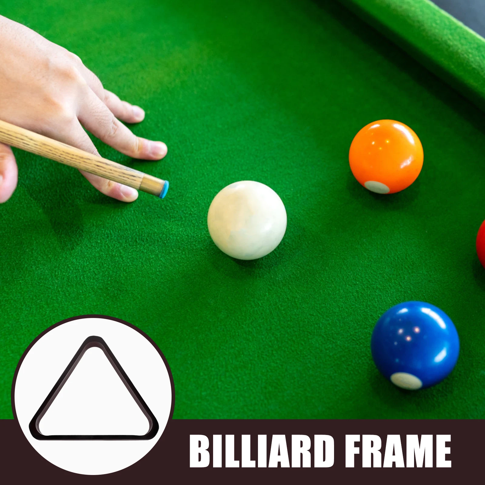 

Wooden Billiard Triangle Rack Pool Accessories Durable Snooker Balls Frame Stable Design Home Club Triangle Billiard Frame