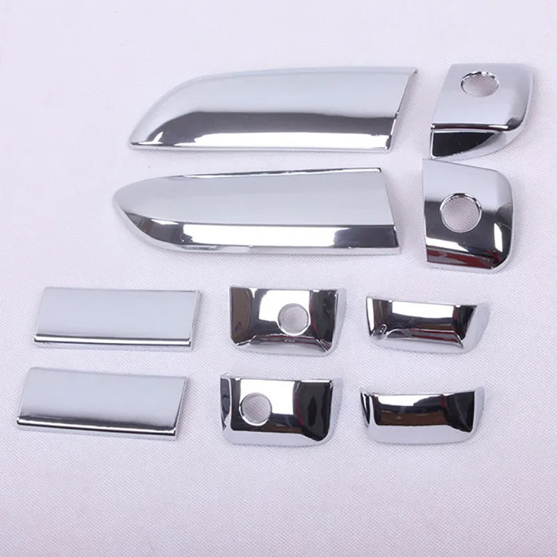 10Pcs/Set Car ABS Chrome Door Handle Bowl Insert Frame Overlay Panel for Toyota Hiace 2005-2015 Car Styling