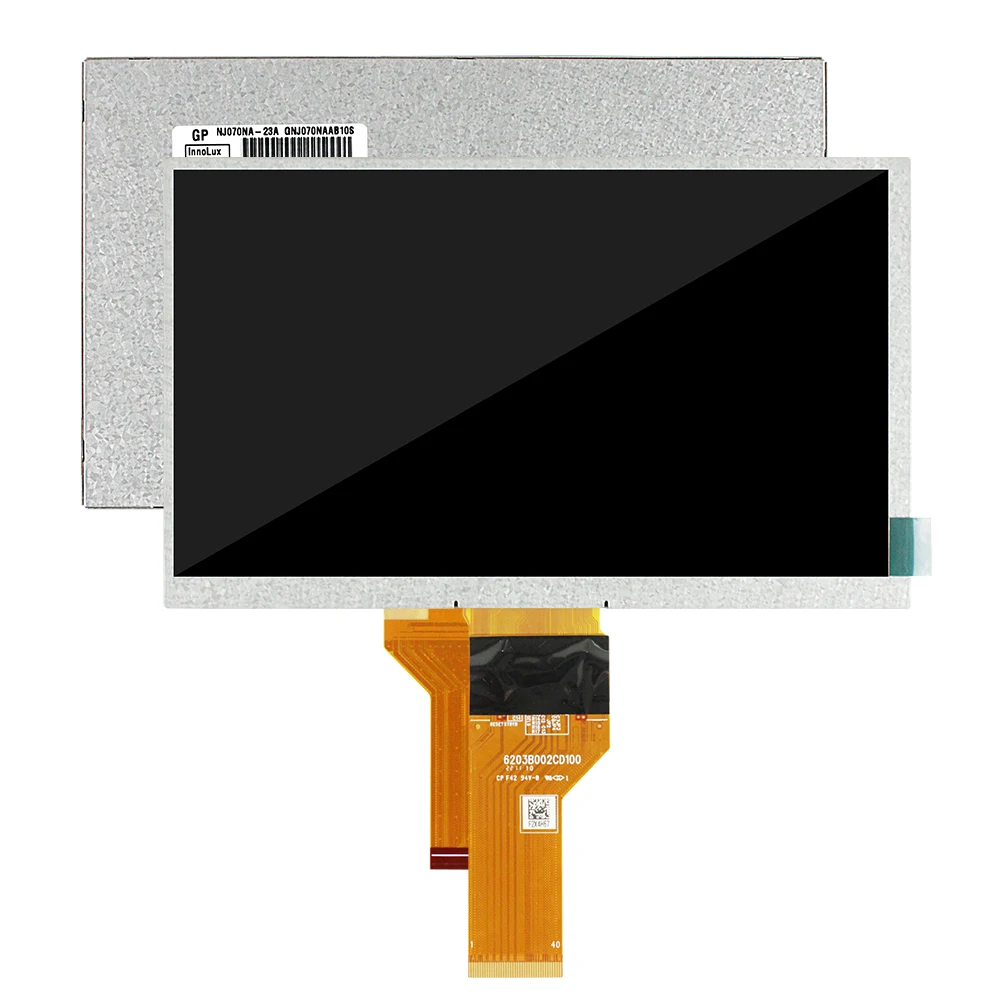 Painel LCD de Innolux para o carro, DVD, navegação de GPS, NJ070NA-23A, 1024X600, LVDS, 40P, 800x480, 7"