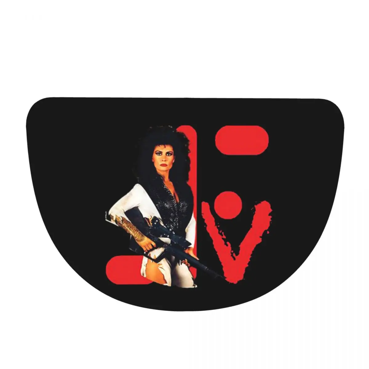 V The Visitors Insignia Diana Soft Flannel Half Round Doormat Non Slip Bathroom Mat Absorbent Floor Carpet for Garage