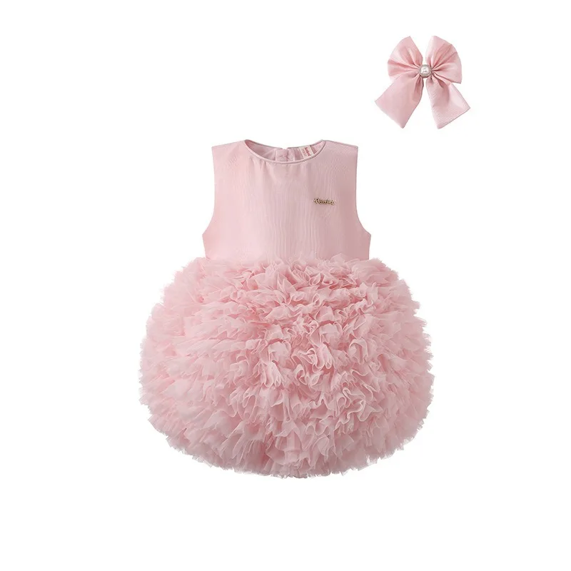 

Летняя детская пышная юбка, сетчатая юбка-кейк для девочек, новое платье принцессы для девочек, 2026