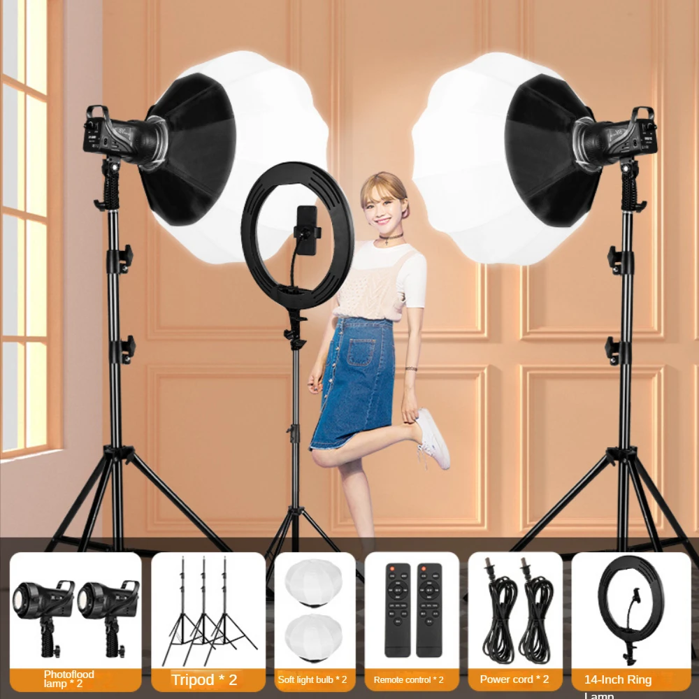 LED Video Light Kit With Stand ,Studio Lights For Live Streaming, Videography, Adjustable Brightness And Colors ,2800K-6500K