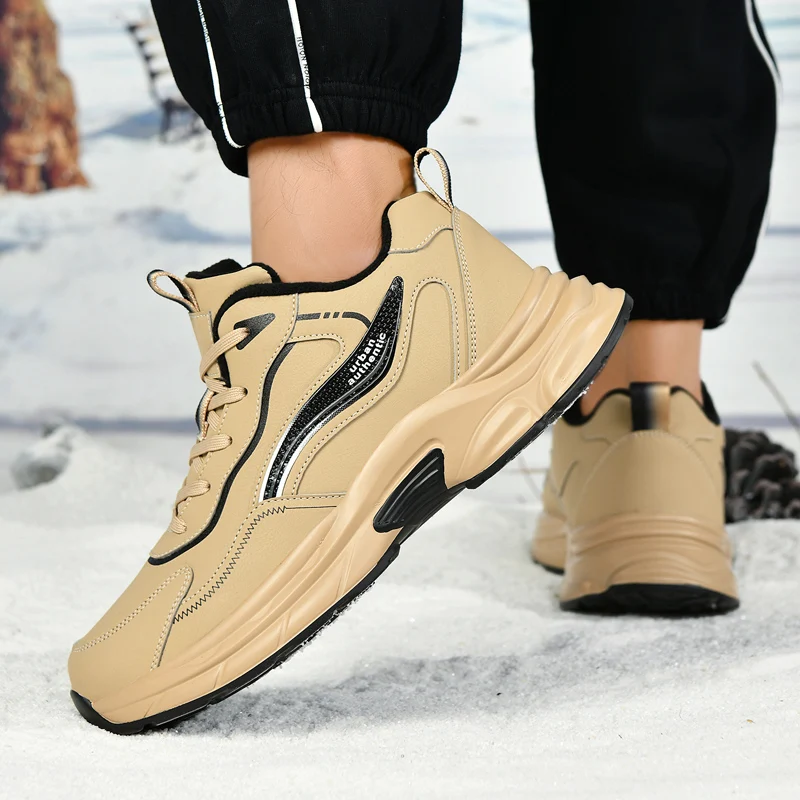 men boots 2025 New Winter Slippers Warm Men Shoes Waterproof Non-Slip Plush Sneakers Male tenis shoes Boots Men Sneakers Winter