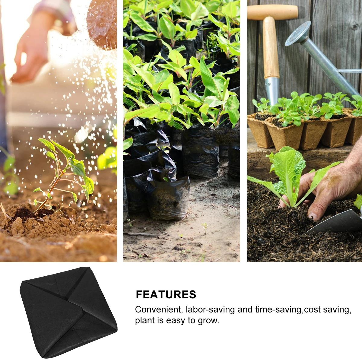 

Plant Growing Bags Large Capacity Breathable Nonwoven Fabric Ideal for Garden Balcony Farm DIY Vegetable Flower Grass Supplies