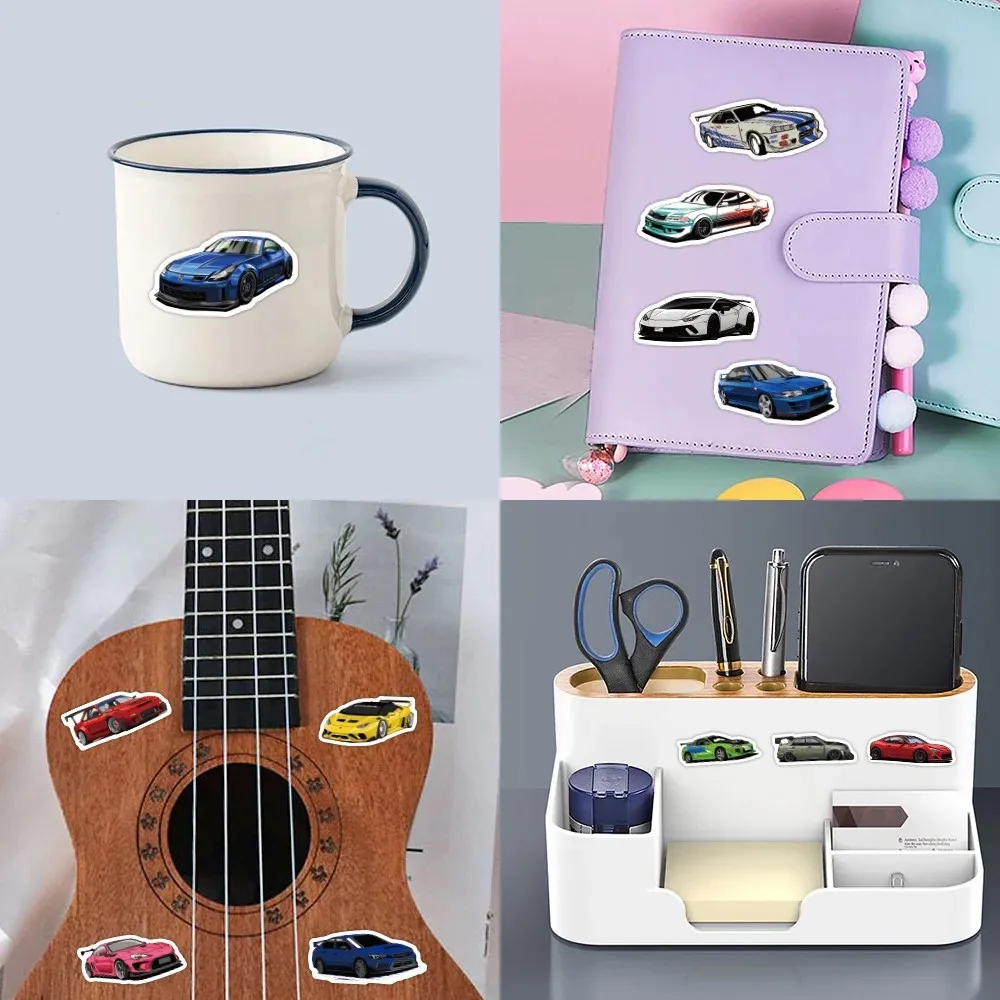 Pegatinas de dibujos animados para coche deportivo JDM, calcomanías geniales para monopatín, guitarra, Maleta, congelador, motocicleta, grafiti, juguete de regalo, 10/30/60 piezas