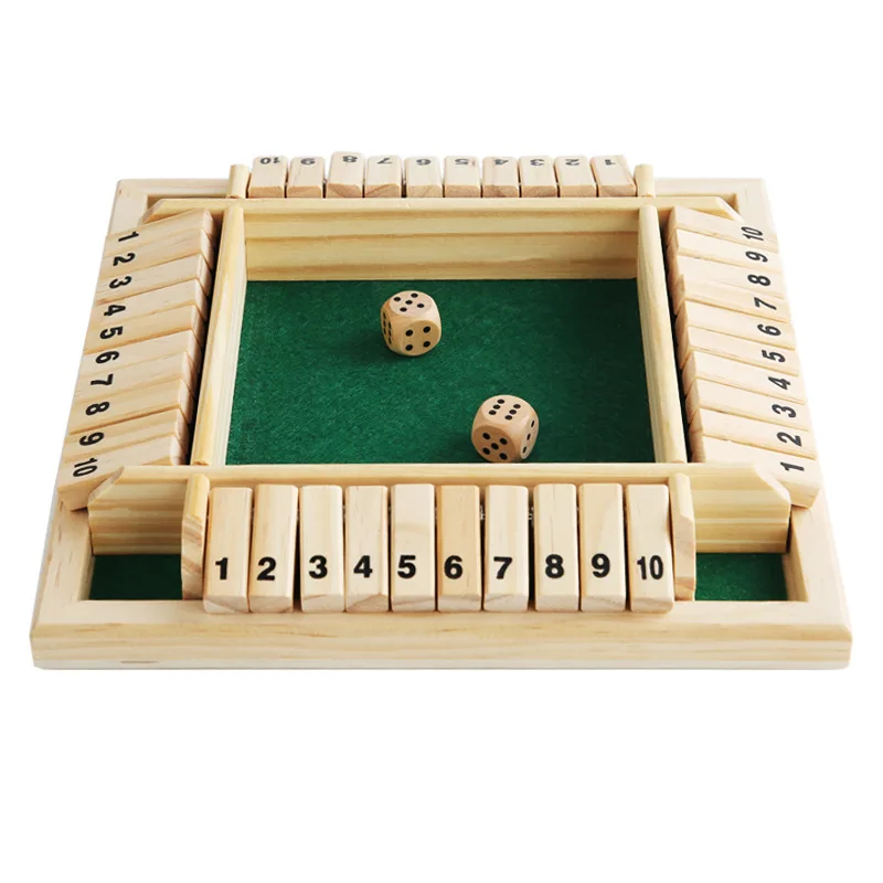 

4 Sided Shut The Box Board Game Number Drinking Game for Party Club Table Game Home Leisure and Indoor Entertainment