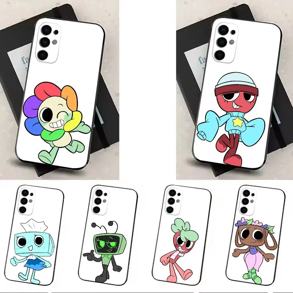 Dandys World Sprout Cartoon Phone Case For Samsung S26,25,24,23,22,21,20,30,Ultra,Plus,Fe,Lite Black Shell