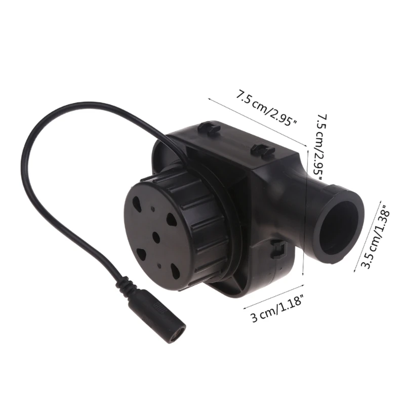 12V EU/US Plug 7530 with Round Head Air Turbo Blower 5500RPM High Air Volume Speed Controller Outdoor Barbecue Grill Fa