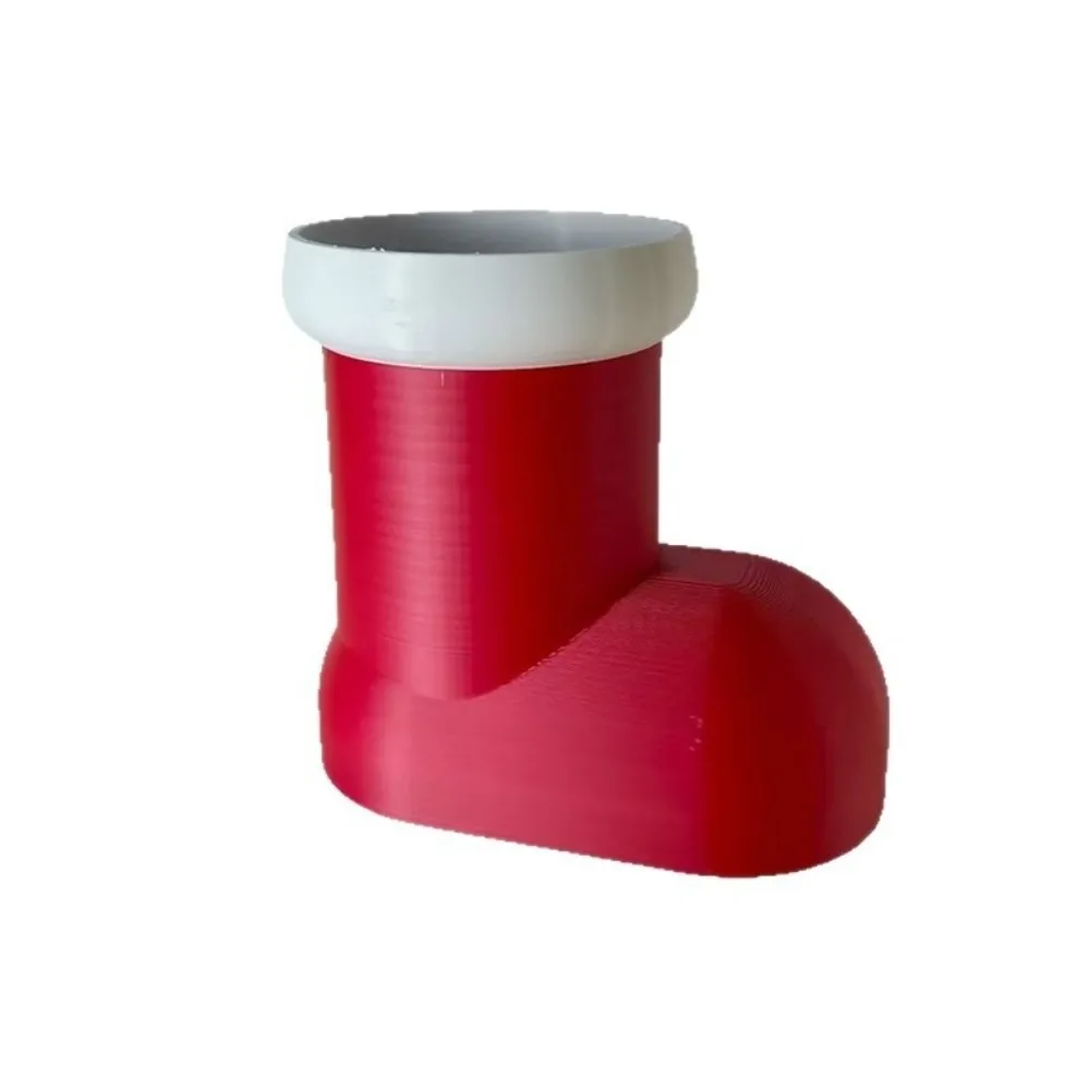 3D Printing Christmas Boots Pencil Holder Fork Storage PLA Brush Pot Desktop Decor Broken-resistant Pen Container