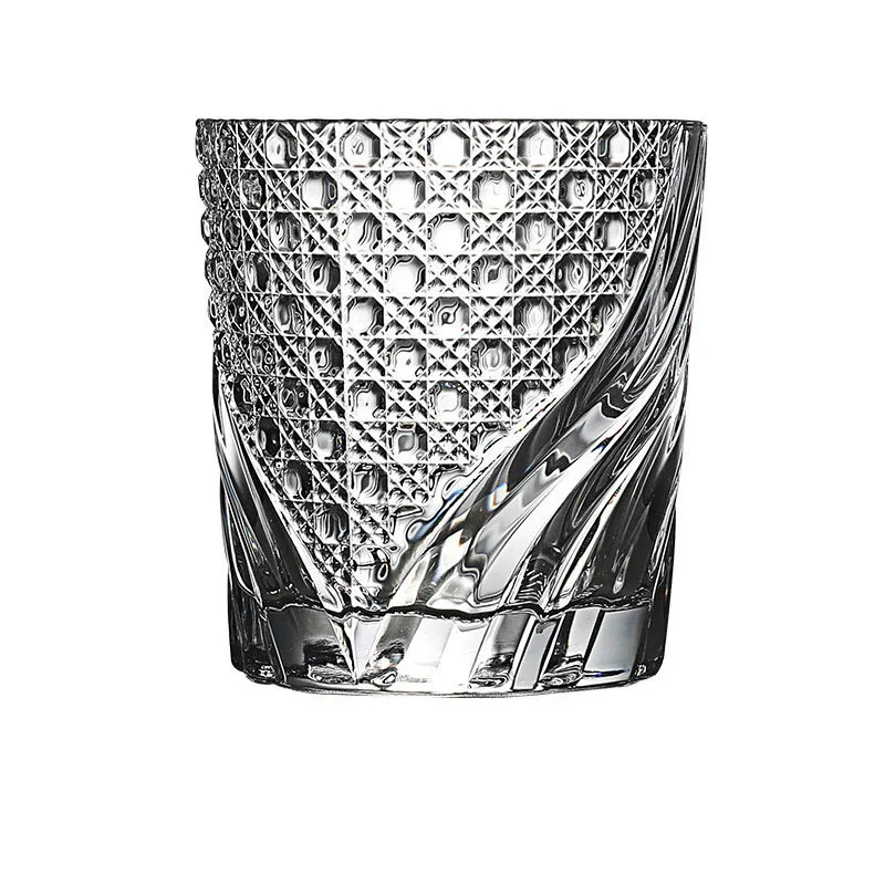 

Japanese Crafts Hand-carved Glass Grey Cup Crafts Whiskey Crystal Glasses