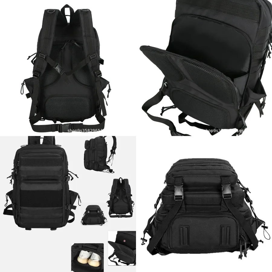 

【New style】Tactical backpack new outdoor multifunctional large capacity camouflage hiking travel hand-held shoulder backpack ma